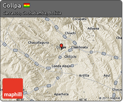 Shaded Relief Map of Collpa
