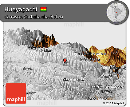 Physical Panoramic Map of Huayapachi