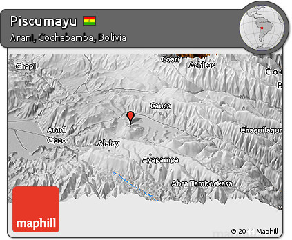 Physical Panoramic Map of Piscumayu