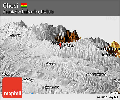 Physical Panoramic Map of Chusi