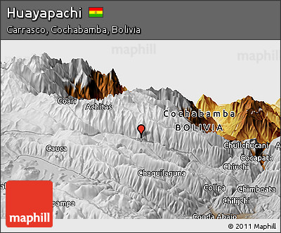 Physical Panoramic Map of Huayapachi