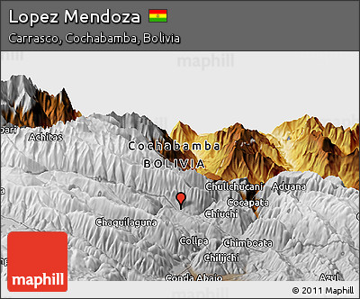 Physical Panoramic Map of Lopez Mendoza