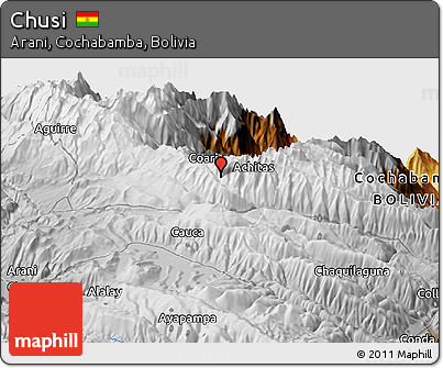 Physical Panoramic Map of Chusi