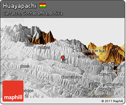 Physical Panoramic Map of Huayapachi