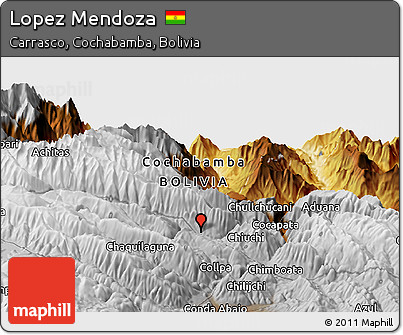 Physical Panoramic Map of Lopez Mendoza