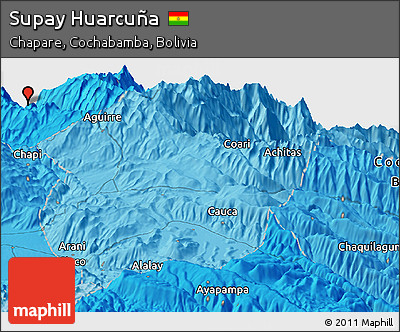 Political Panoramic Map of Supay Huarcuña