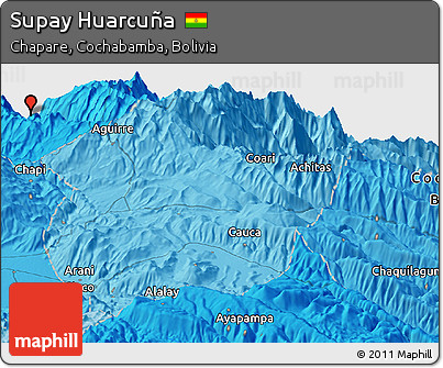 Political Panoramic Map of Supay Huarcuña