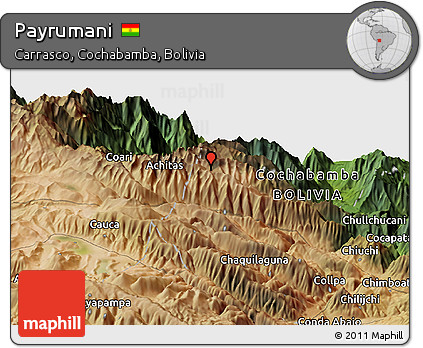 Satellite Panoramic Map of Payrumani