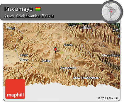 Satellite Panoramic Map of Piscumayu