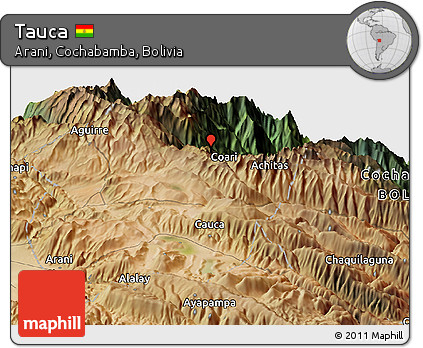 Satellite Panoramic Map of Tauca