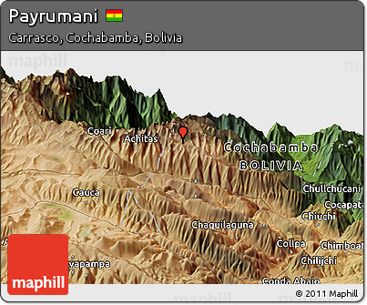 Satellite Panoramic Map of Payrumani