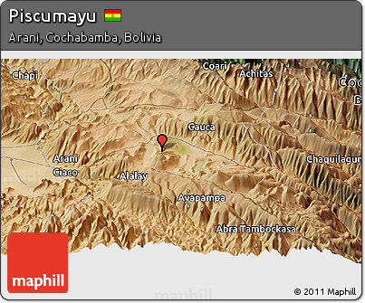 Satellite Panoramic Map of Piscumayu