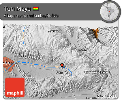 Physical 3D Map of Tuti Mayu