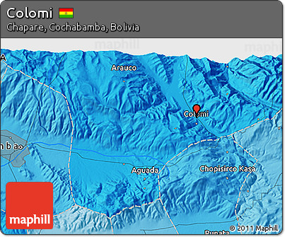 Political 3D Map of Colomi