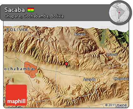 Satellite 3D Map of Sacaba