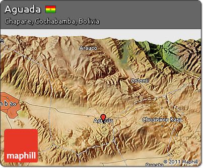 Satellite 3D Map of Aguada