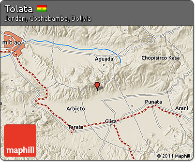 Shaded Relief 3D Map of Tolata