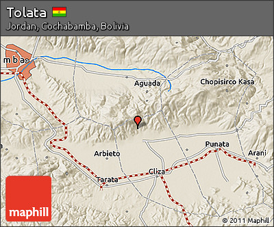 Shaded Relief 3D Map of Tolata