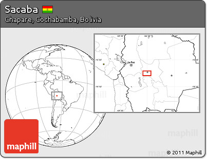 Blank Location Map of Sacaba