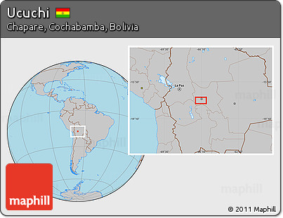 Gray Location Map of Ucuchi