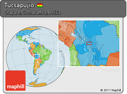 Political Location Map of Tucsapujio