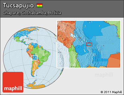 Political Location Map of Tucsapujio