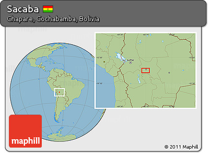 Savanna Style Location Map of Sacaba