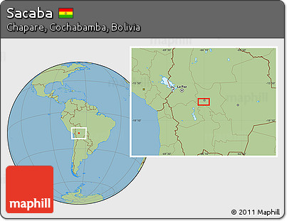 Savanna Style Location Map of Sacaba