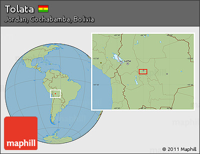 Savanna Style Location Map of Tolata
