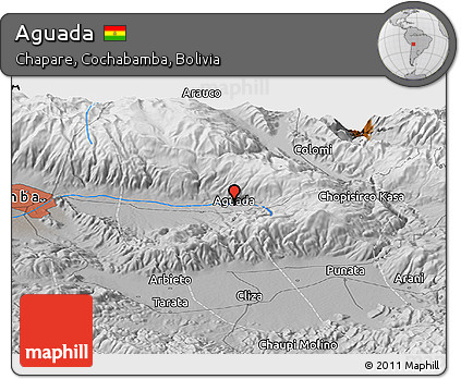 Physical Panoramic Map of Aguada