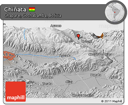 Physical Panoramic Map of Chiñata