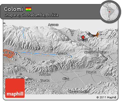 Physical Panoramic Map of Colomi