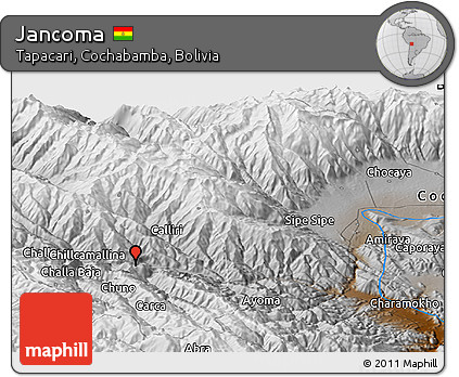 Physical Panoramic Map of Jancoma