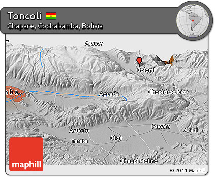 Physical Panoramic Map of Toncoli