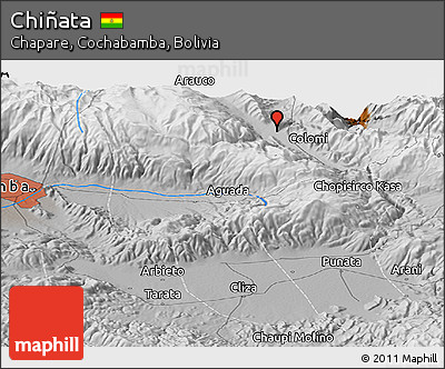 Physical Panoramic Map of Chiñata