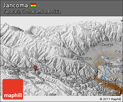Physical Panoramic Map of Jancoma