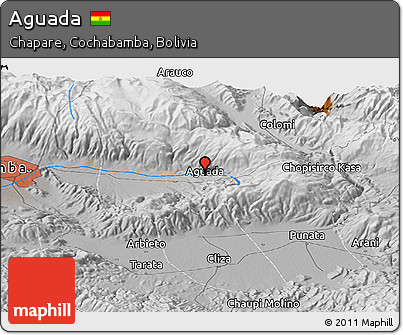 Physical Panoramic Map of Aguada