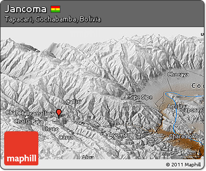Physical Panoramic Map of Jancoma