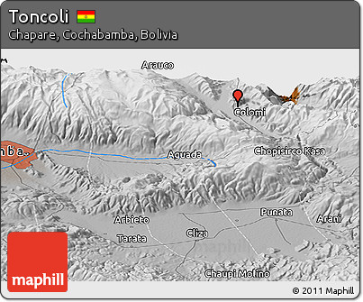 Physical Panoramic Map of Toncoli