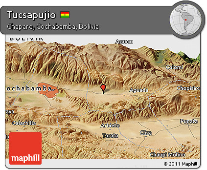 Satellite Panoramic Map of Tucsapujio