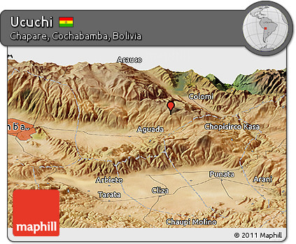 Satellite Panoramic Map of Ucuchi