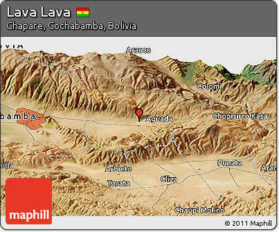 Satellite Panoramic Map of Lava Lava