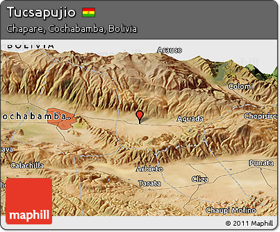 Satellite Panoramic Map of Tucsapujio