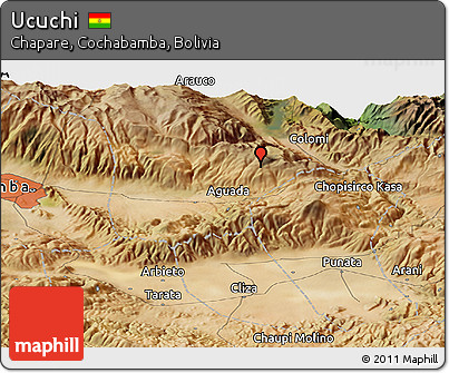 Satellite Panoramic Map of Ucuchi