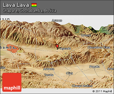 Satellite Panoramic Map of Lava Lava