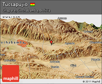 Satellite Panoramic Map of Tucsapujio