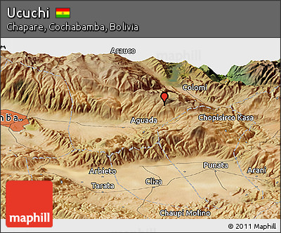 Satellite Panoramic Map of Ucuchi