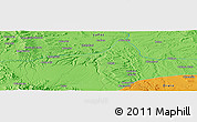 Political Panoramic Map of Andaca