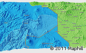 Political 3D Map of the area around 17° 30' 31" S, 69° 37' 30" W