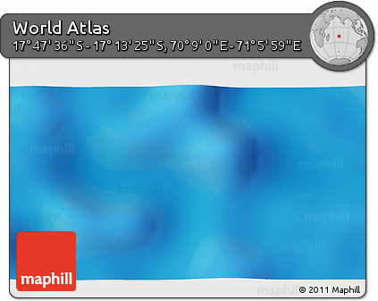 Physical 3D Map of the Area around 17° 30' 31" S, 70° 37' 30" E